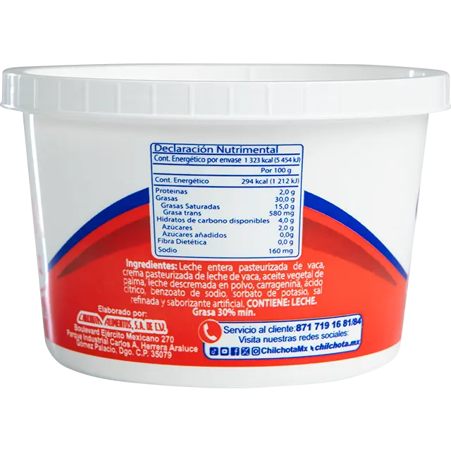 Crema Acidificada Chilchota 450 g