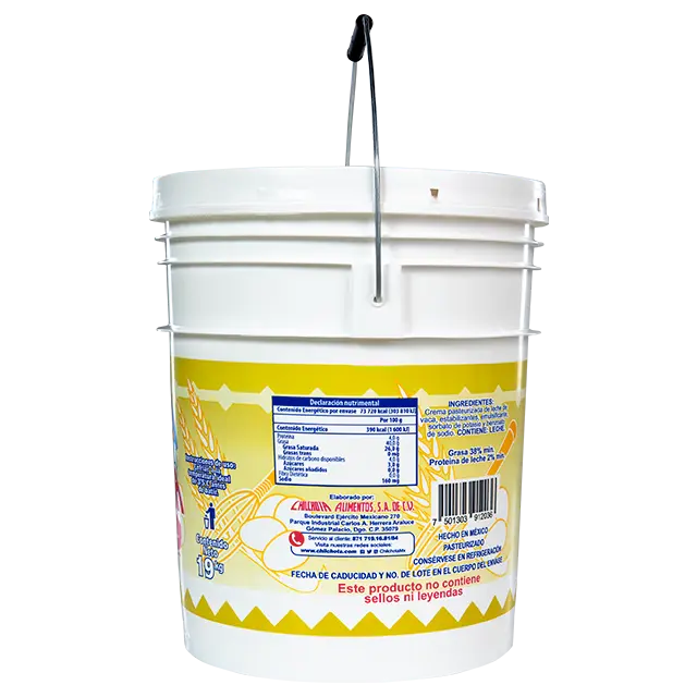 Crema para Batir Pastelera Cubeta Chilchota 19 kg