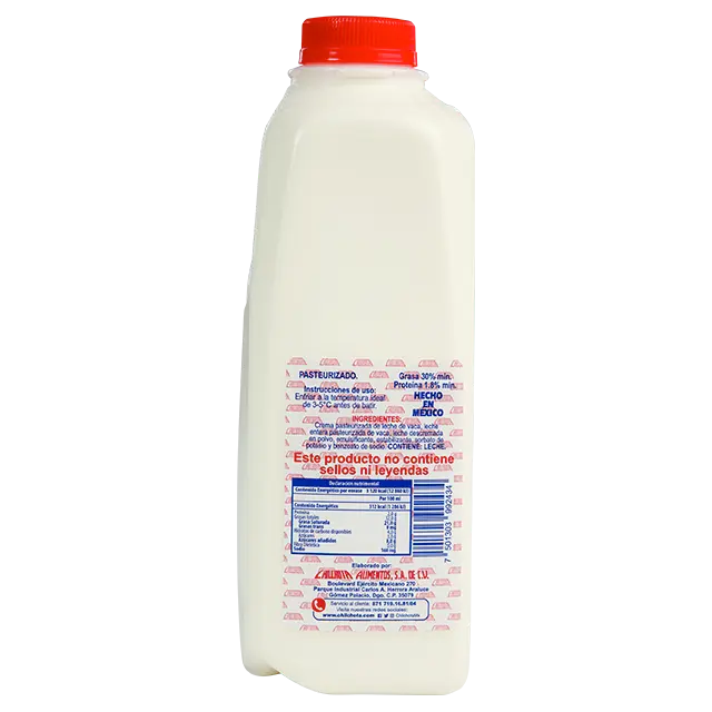 Crema para Batir Líquida Chilchota Botella